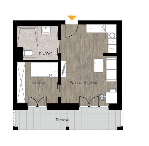 Etagenwohnung Chemnitz Rabenstein - 2 Zimmer, 45 m&sup2;, 699&euro; | Angebot:24973116
