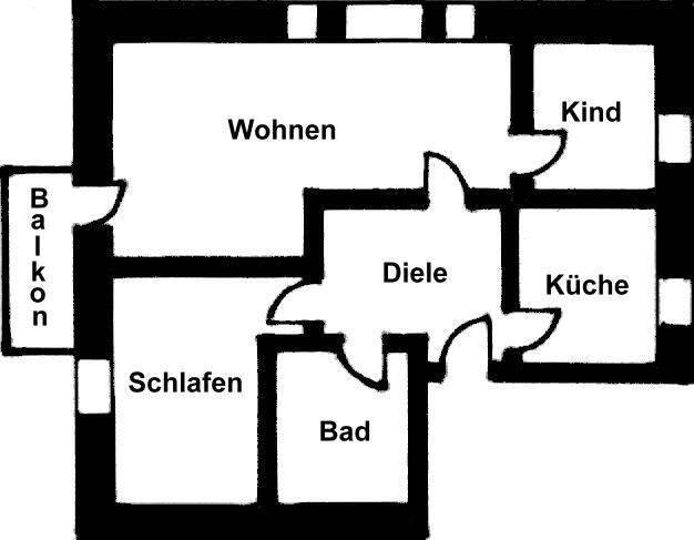 Etagenwohnung Leisnig - 3 Zimmer, 88 m&sup2;, 460&euro; | Angebot:24622220