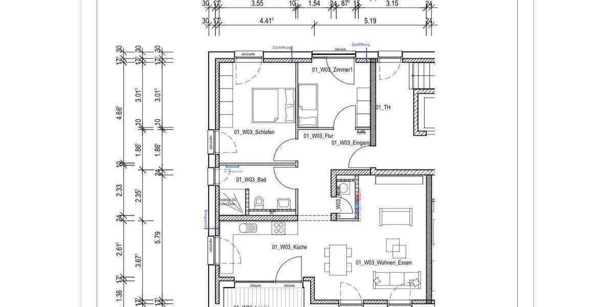 Etagenwohnung Mannheim Käfertal - 3 Zimmer, 87 m&sup2;, 1.600&euro; | Angebot:26640240