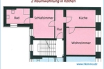 2 Raumnwohnung mit Dusche im 1. OG in Köthen 2 zimmer