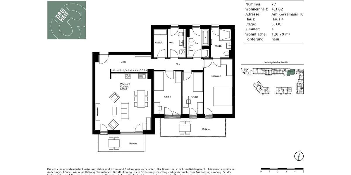 Etagenwohnung München Allach-Untermenzing - 4 Zimmer, 129 m&sup2;, 2.520&euro; | Angebot:24378340