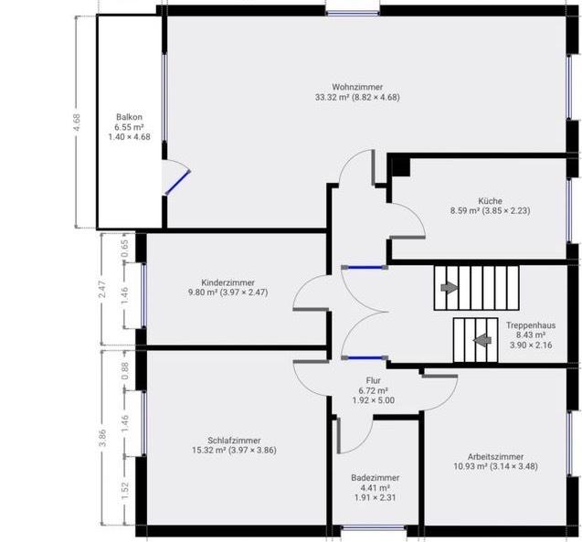 Etagenwohnung Groß-Zimmern Zimmern - 4 Zimmer, 97 m&sup2;, 1.100&euro; | Angebot:24733671