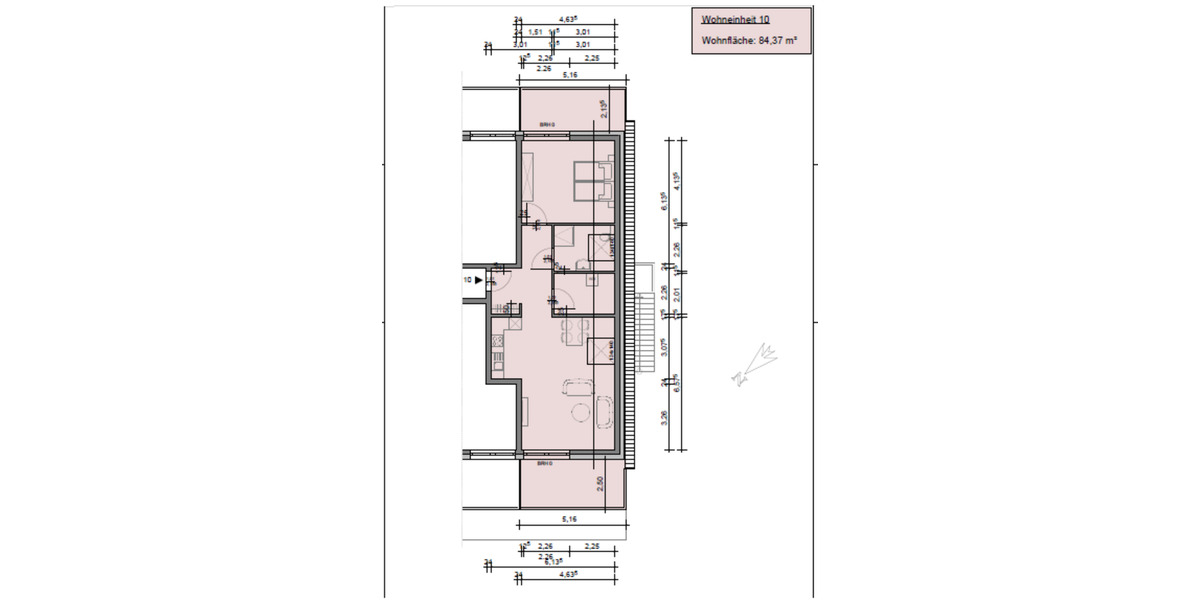Dachgeschoßwohnung Eschede - 2 Zimmer, 84 m&sup2;, 1.050&euro; | Angebot:24766223