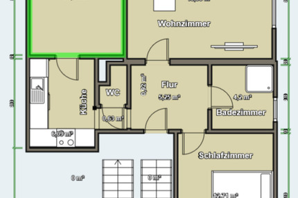 Wohnung Merchweiler - 2 Zimmer, 50 m&sup2;, 450&euro; | Angebot:21869813