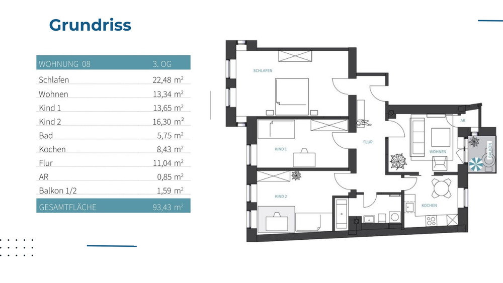 Zimmer Chemnitz Sonnenberg - 4 Zimmer, 93 m&sup2;, 750&euro; | Angebot:26141105