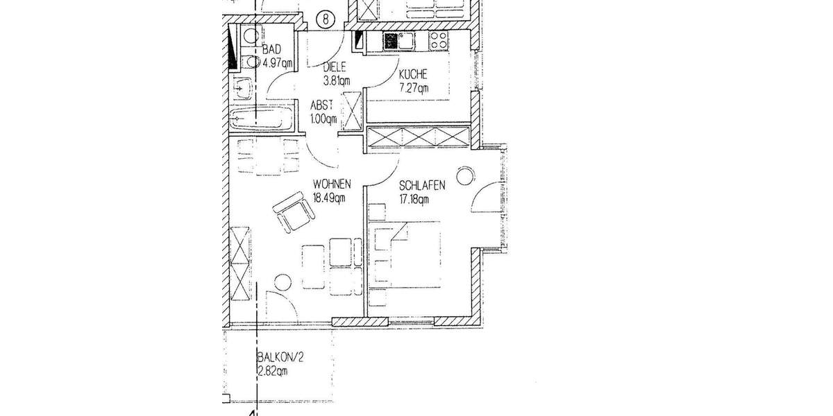 Etagenwohnung Frankenberg Dittersbach - 2 Zimmer, 55 m&sup2;, 320&euro; | Angebot:25784567