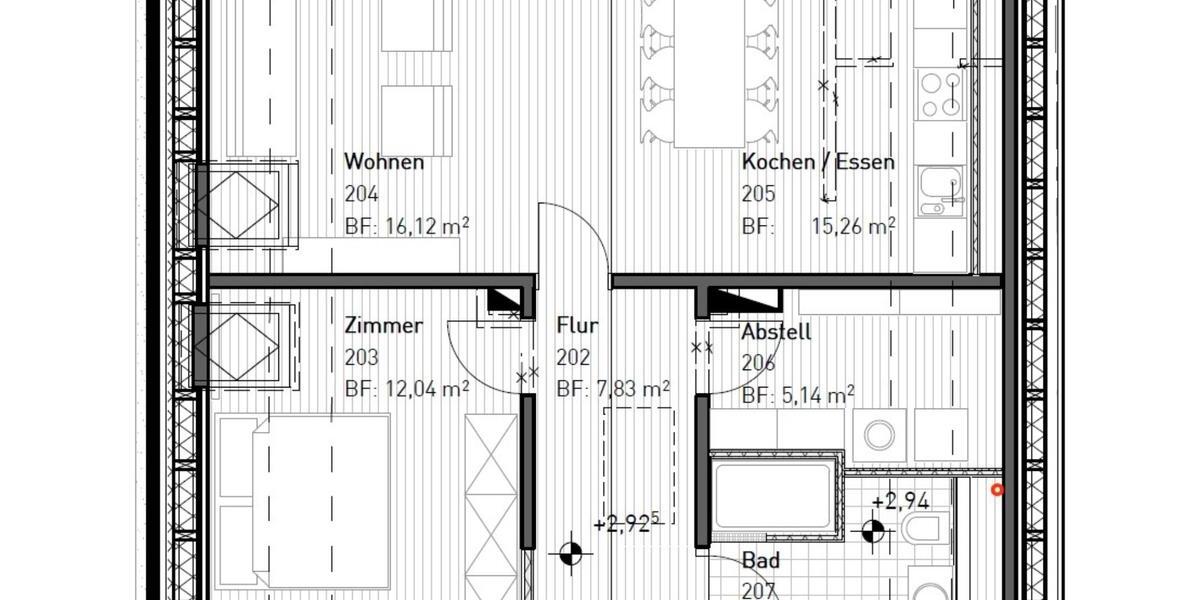 Hochwertige Dachgeschosswohnung 2ZKB in Hülzweiler 2 zimmer