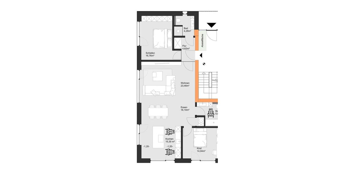 Erdgeschoßwohnung Rietberg - 3 Zimmer, 109 m&sup2;, 1.475&euro; | Angebot:24118995