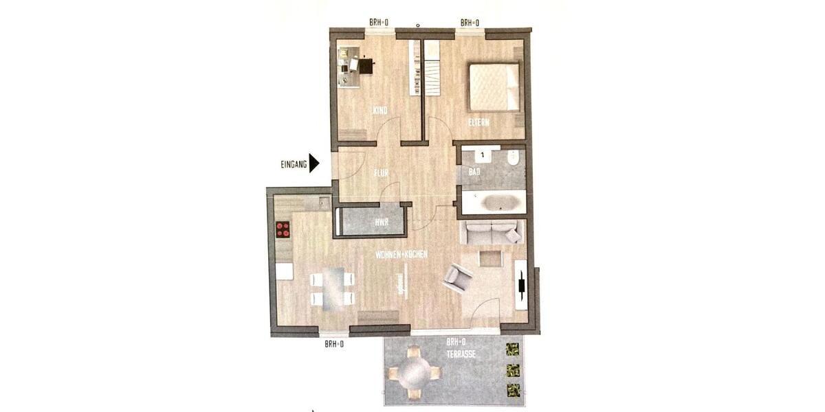 Erdgeschoßwohnung Braunschweig Heidberg-Melverode - 3 Zimmer, 80 m&sup2;, 1.130&euro; | Angebot:26698889