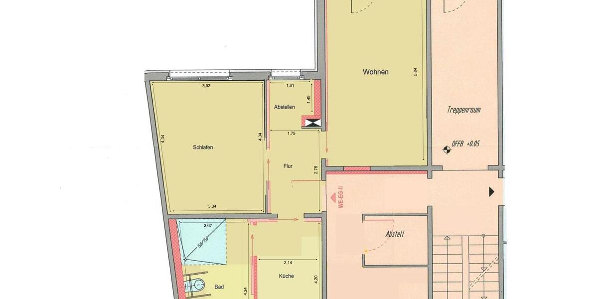 Erdgeschoßwohnung Crimmitschau - 2 Zimmer, 64 m&sup2;, 434&euro; | Angebot:21874254