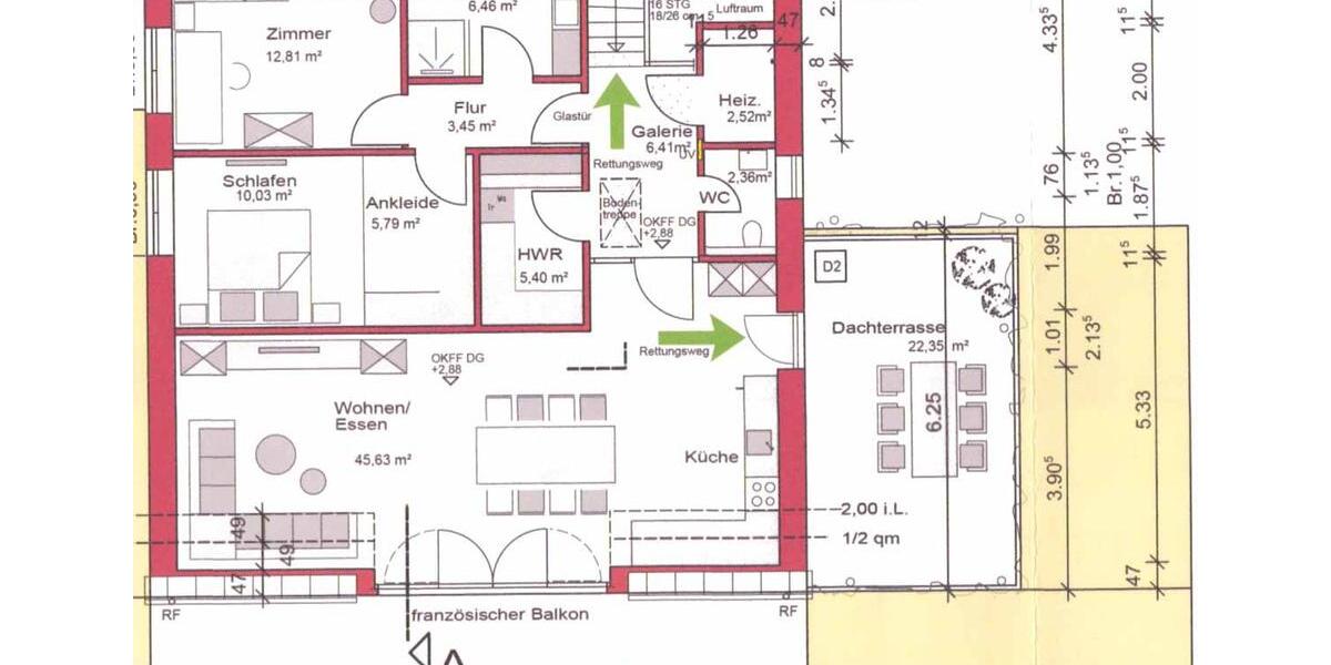 Dachgeschoßwohnung Schüttorf - 3 Zimmer, 106 m&sup2;, 1.175&euro; | Angebot:26297083