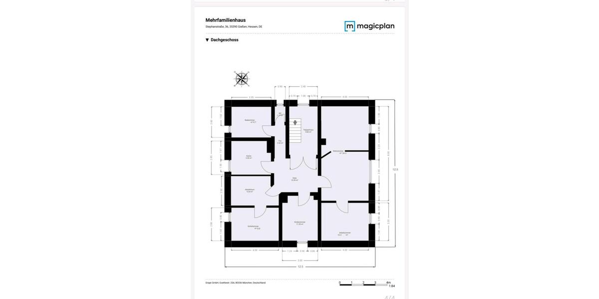 Dachgeschoßwohnung Pohlheim - 4 Zimmer, 105 m&sup2;, 1.450&euro; | Angebot:25058021