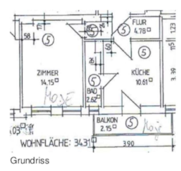 Etagenwohnung Wilhelmshaven Heppens - 1 Zimmer, 34 m&sup2;, 330&euro; | Angebot:26687658