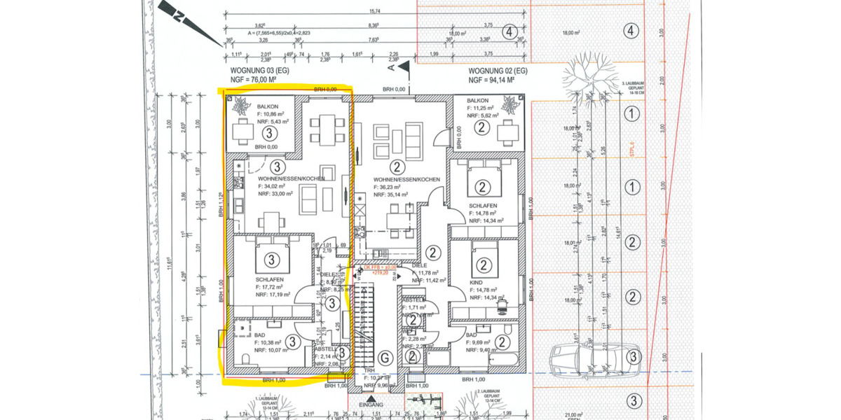Erdgeschoßwohnung Schlüchtern - 2 Zimmer, 76 m&sup2;, 1.100&euro; | Angebot:24878823