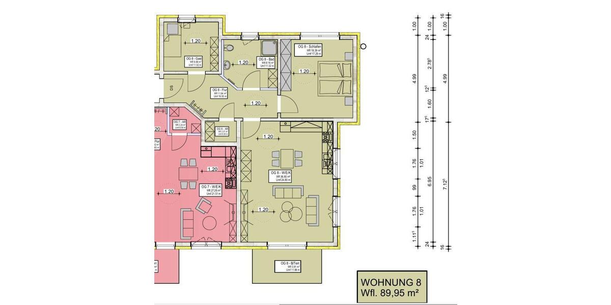 Etagenwohnung Kulmbach Blaich - 3 Zimmer, 90 m&sup2;, 1.090&euro; | Angebot:26000067