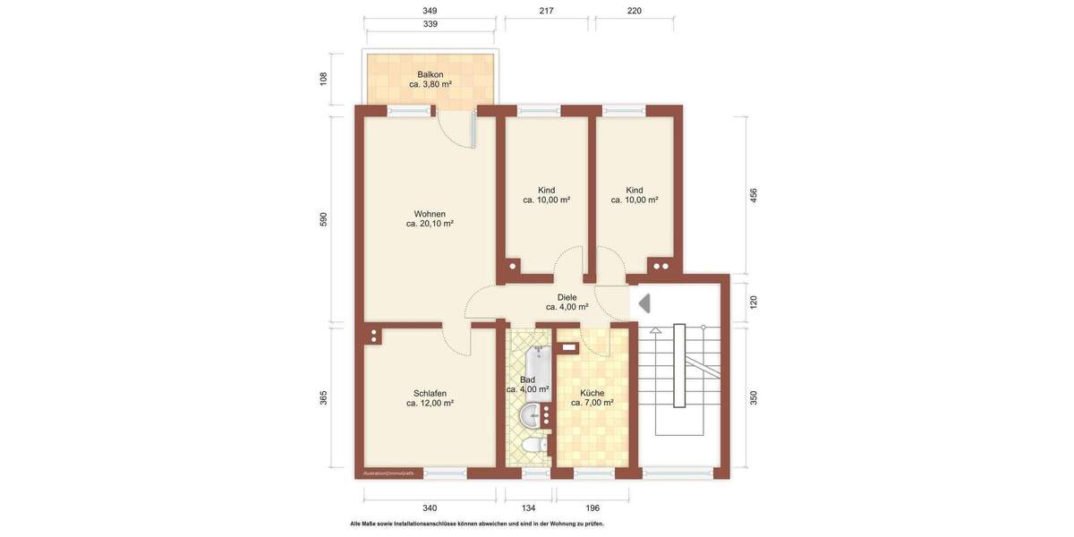 Etagenwohnung Löbau Altlöbau - 4 Zimmer, 70 m&sup2;, 398&euro; | Angebot:25696508