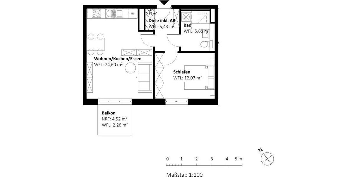 Etagenwohnung Nauen - 2 Zimmer, 50 m&sup2;, 301&euro; | Angebot:26425445