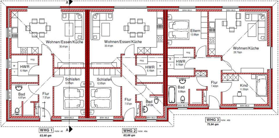 Erdgeschoßwohnung Ostrhauderfehn - 2 Zimmer, 63 m&sup2;, 830&euro; | Angebot:24653571