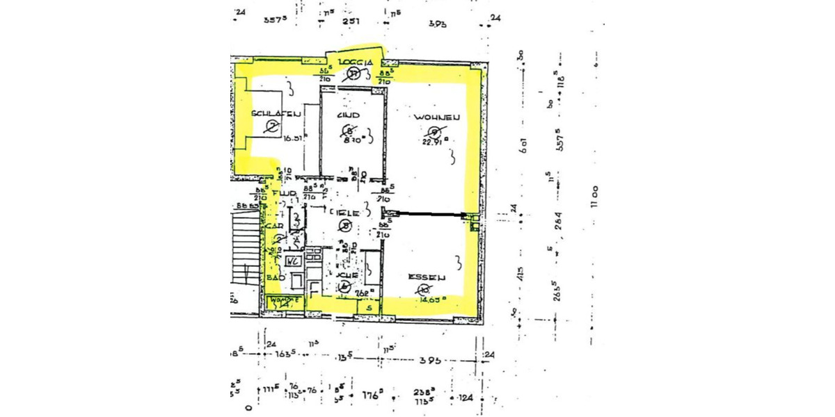 Etagenwohnung Kiel Ravensberg - 4 Zimmer, 90 m&sup2;, 1.200&euro; | Angebot:25270667