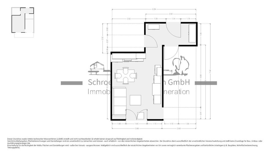 Etagenwohnung Worpswede - 2 Zimmer, 50 m&sup2;, 600&euro; | Angebot:25882037