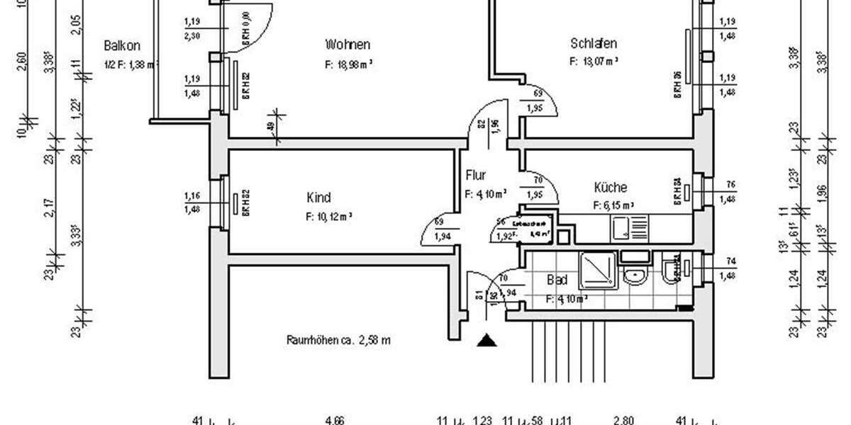 Etagenwohnung Neukieritzsch - 3 Zimmer, 60 m&sup2;, 340&euro; | Angebot:25140178