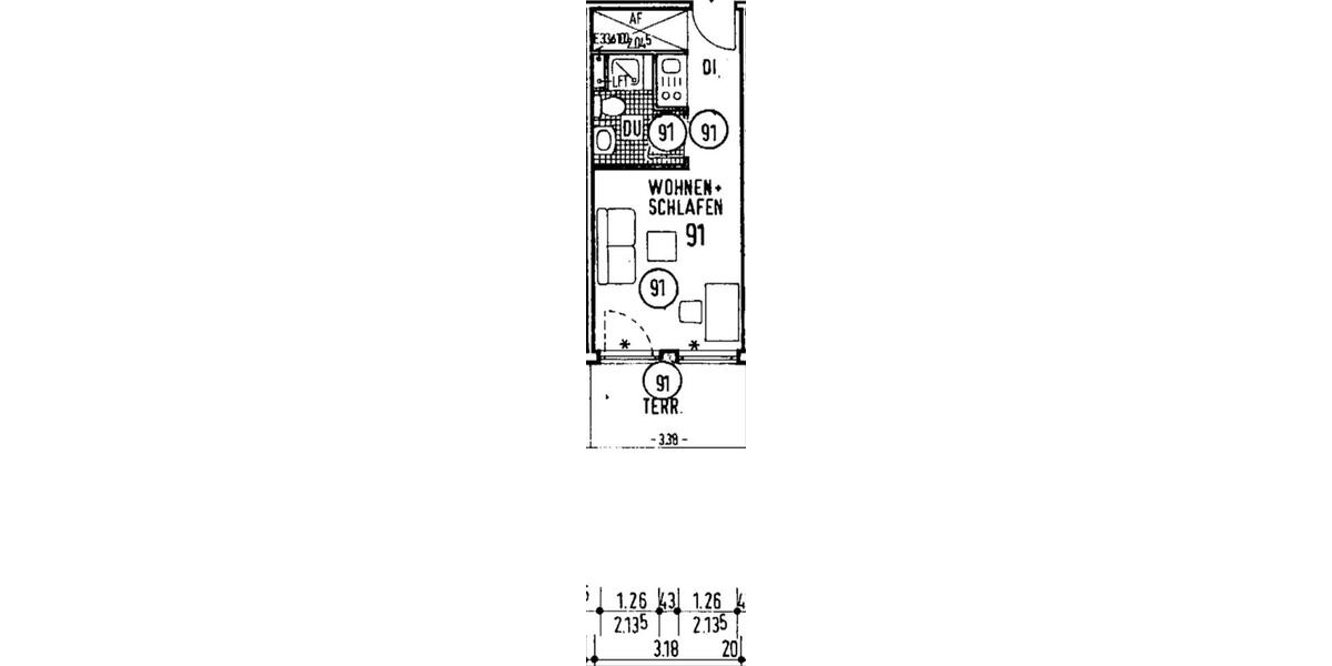 Erdgeschoßwohnung Aachen Aachen-Mitte - 1 Zimmer, 25 m&sup2;, 700&euro; | Angebot:26343018