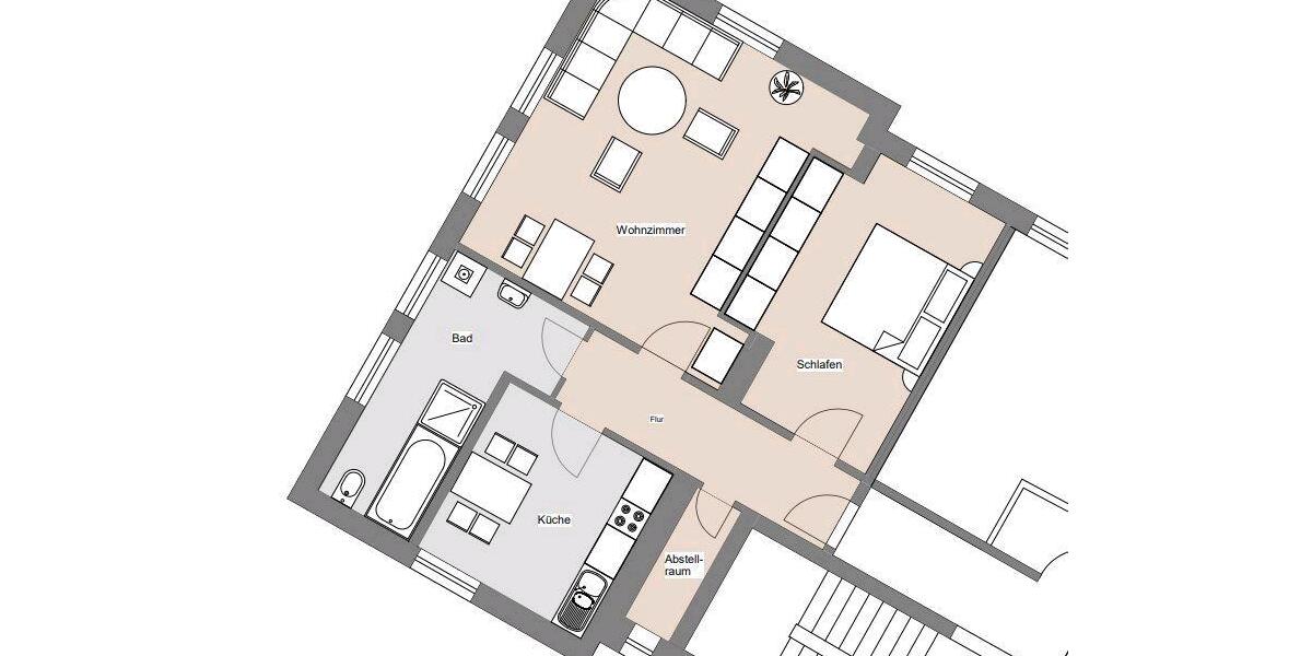 Etagenwohnung Meiningen - 2 Zimmer, 67 m&sup2;, 480&euro; | Angebot:26287844