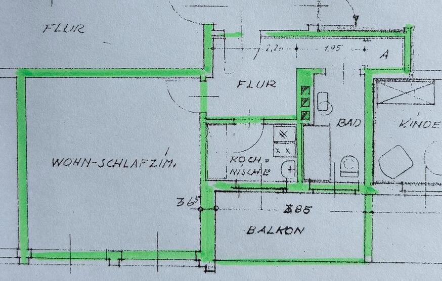 1 - Zimmerwohnung Hildesheim Zentrum zimmer