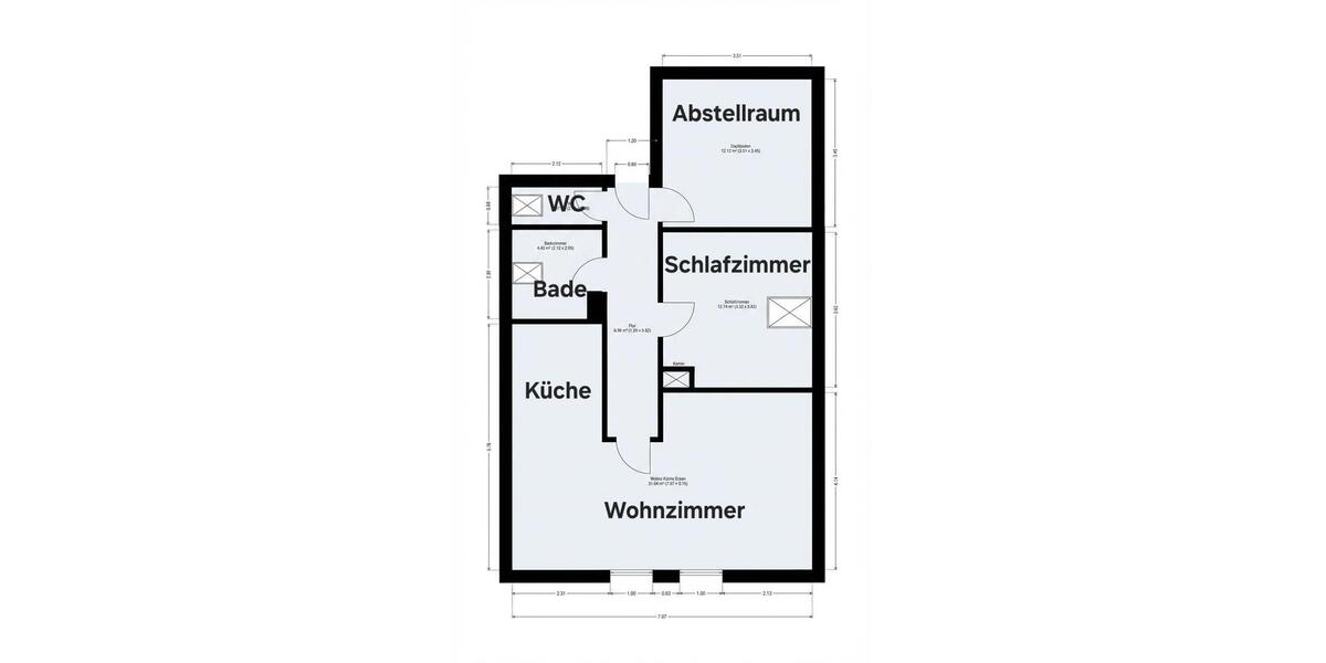 Dachgeschoßwohnung Villingen-Schwenningen Schwenningen - 2.5 Zimmer, 55 m&sup2;, 620&euro; | Angebot:24997044