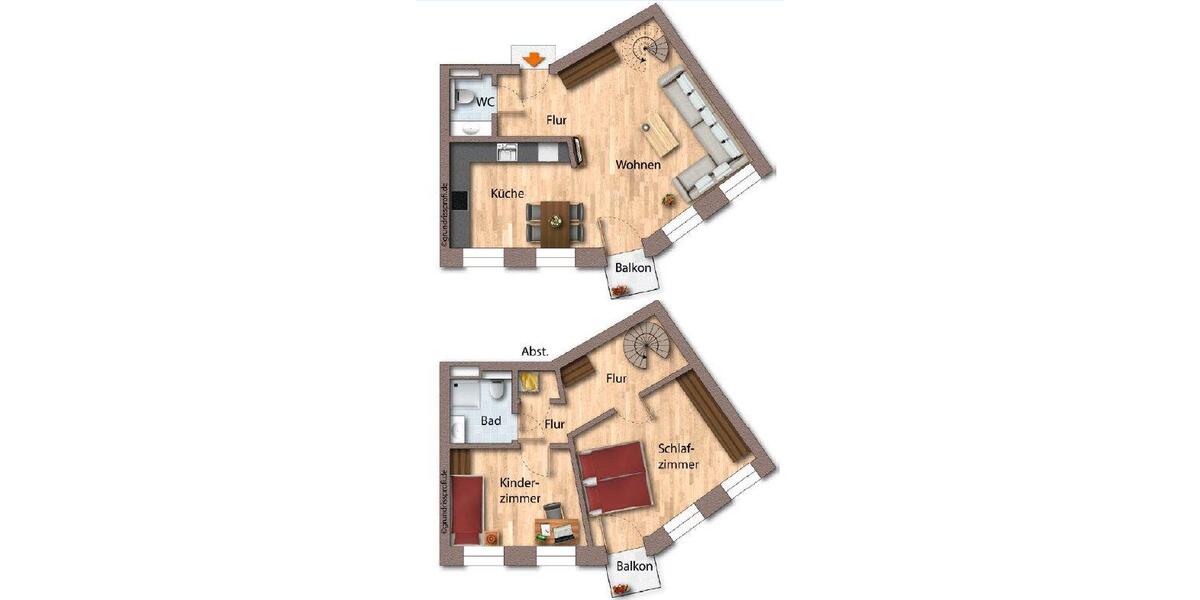 Maisonettenwohnung Radeburg - 3 Zimmer, 84 m&sup2;, 801&euro; | Angebot:25889888