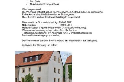 Perfekte Singlewohnung zu vermieten LommatzschJessen 2 zimmer