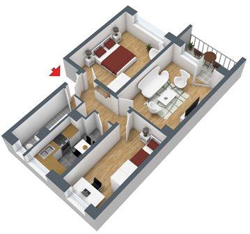 Etagenwohnung Eisleben (Lutherstadt) - 3 Zimmer, 57 m&sup2;, 368&euro; | Angebot:26453494