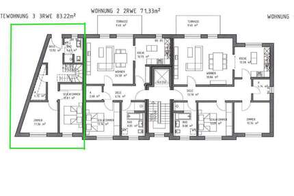 Wohnung zum Mieten in Bad Doberan 1.200 € 83.22 m² 3 zimmer