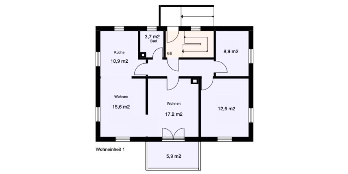 3,5-Zimmerwohnung mit Balkon in Allensbach - 3 Gehminuten zum See 3.5 zimmer