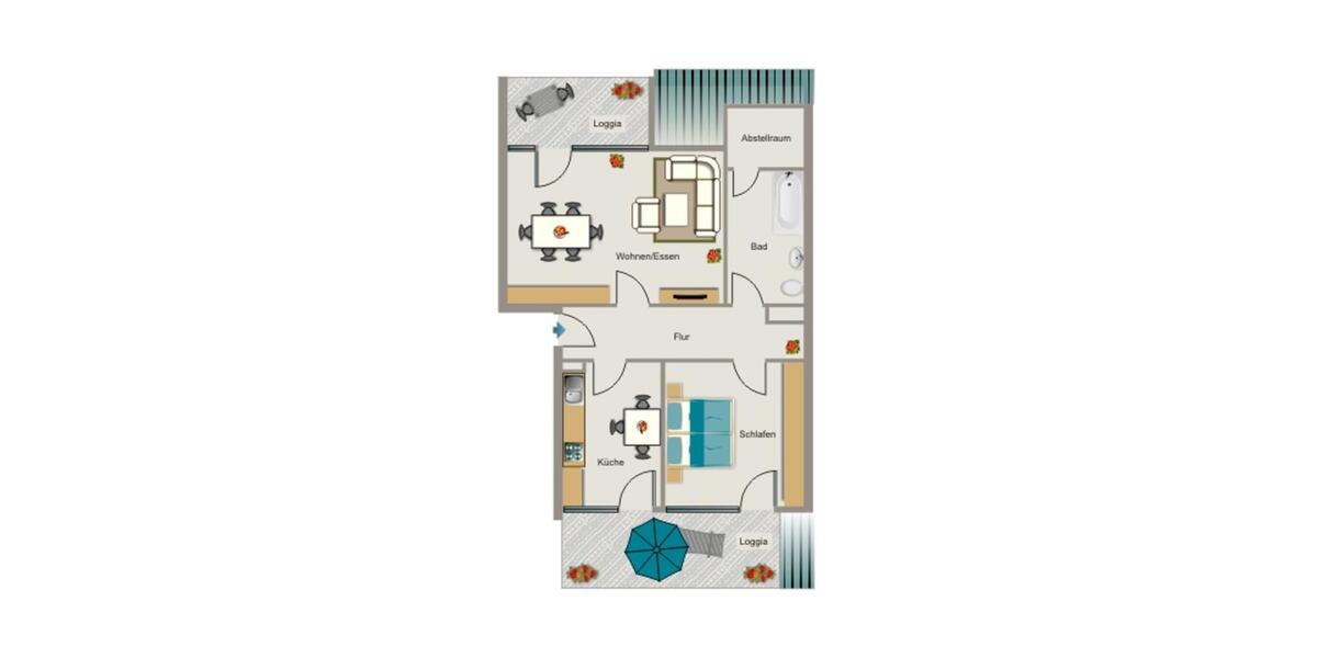 Dachgeschoßwohnung Lünen Brambauer - 2.5 Zimmer, 52 m&sup2;, 270&euro; | Angebot:25175690