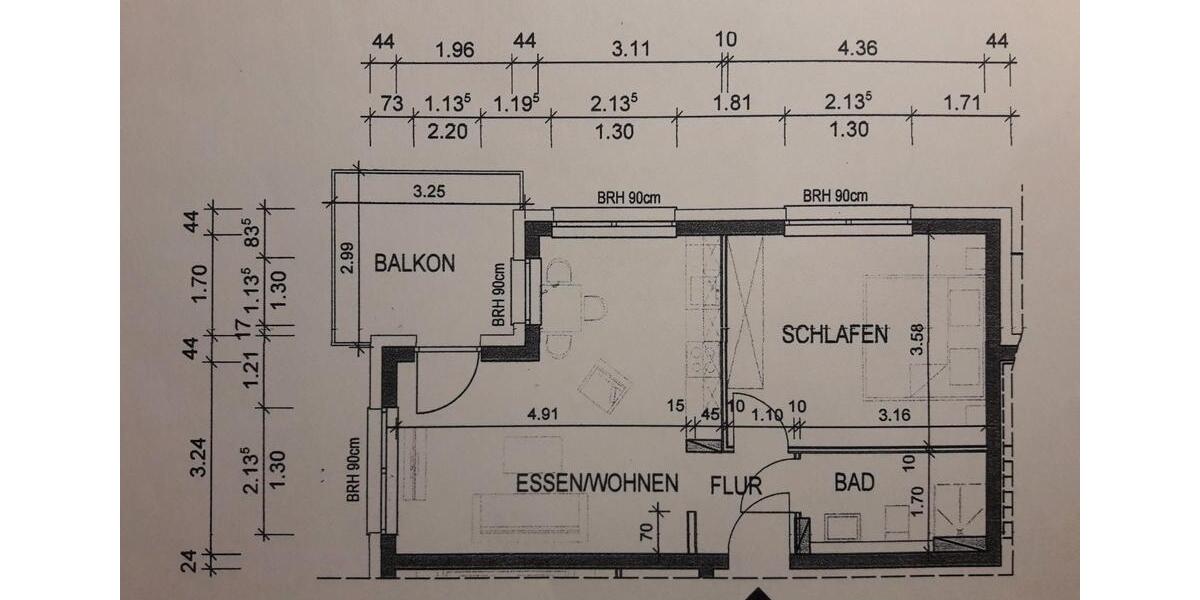 Etagenwohnung Fernwald - 2 Zimmer, 51 m&sup2;, 635&euro; | Angebot:26649773