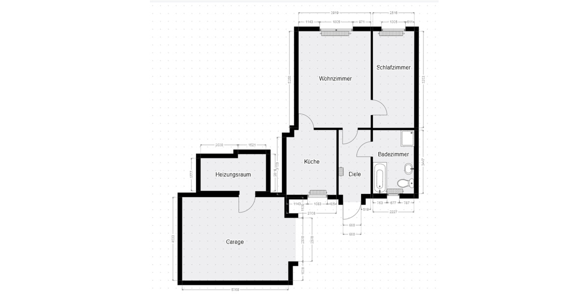Erdgeschoßwohnung Bad Kleinen - 2 Zimmer, 58 m&sup2;, 800&euro; | Angebot:23384560