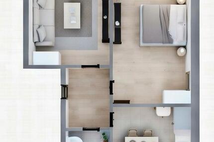 2,5-Zimmer-Erdgeschosswohnung mit Balkon und Gartennutzung 2 zimmer