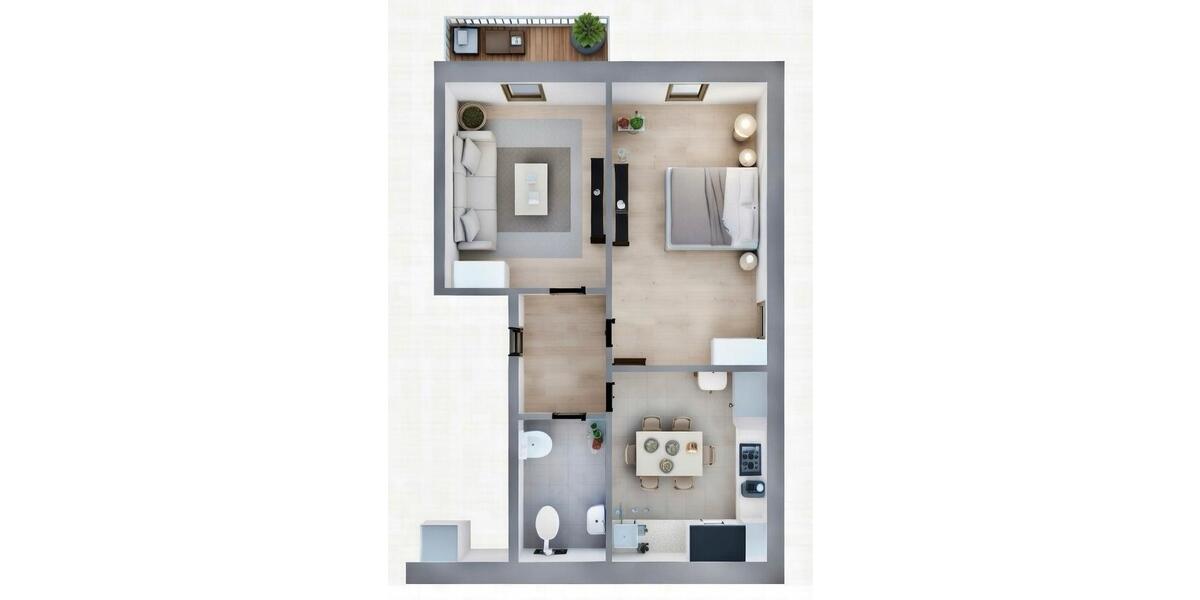 2,5-Zimmer-Erdgeschosswohnung mit Balkon und Gartennutzung 2 zimmer