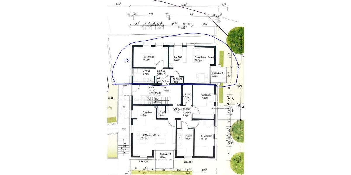 Etagenwohnung Pfedelbach - 2 Zimmer, 59 m&sup2;, 700&euro; | Angebot:26368771