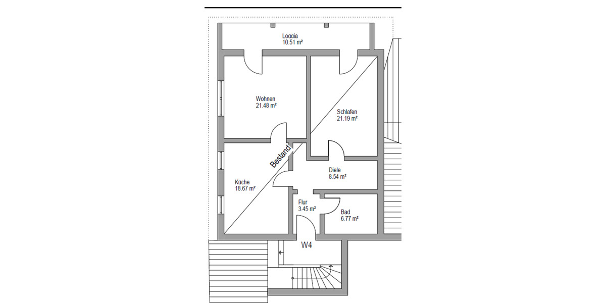 Dachgeschoßwohnung Hengersberg - 2 Zimmer, 620&euro; | Angebot:23570466