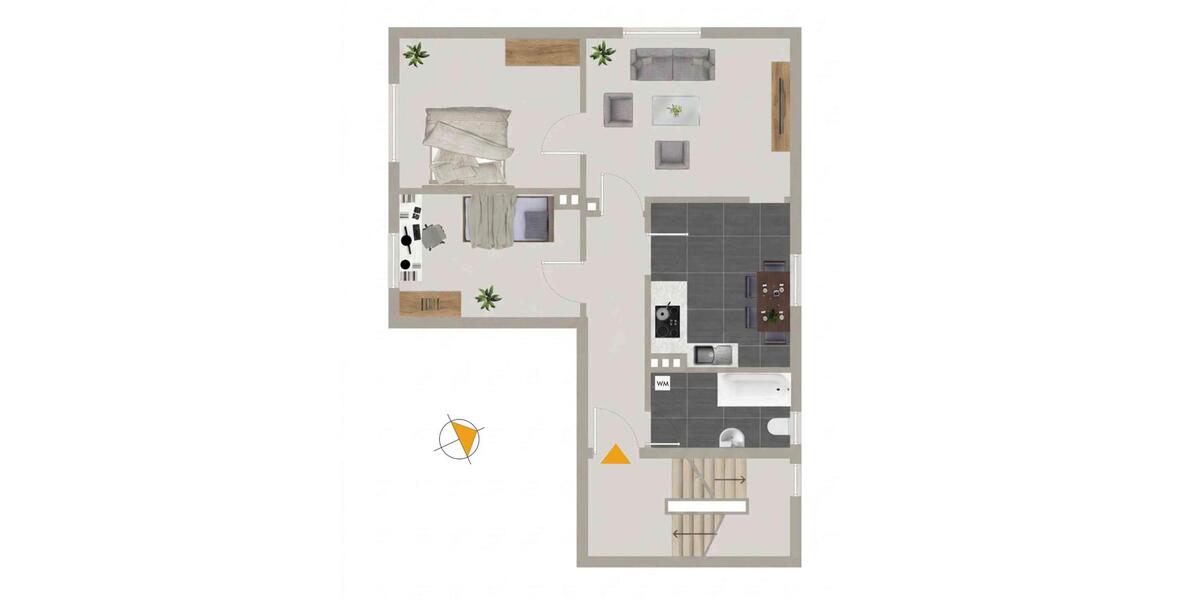 Etagenwohnung Dillenburg - 3 Zimmer, 69 m&sup2;, 560&euro; | Angebot:26295124