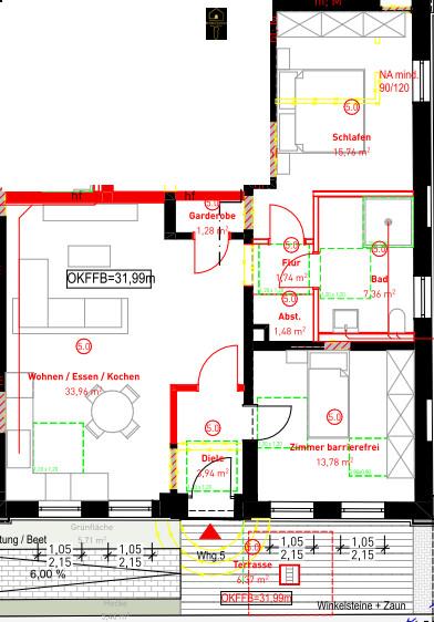 Erdgeschoßwohnung Rhede - 3 Zimmer, 85 m&sup2;, 1.105&euro; | Angebot:23671466