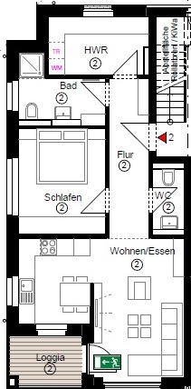 Altenberge: Moderne 2-Zimmerwohnung mit Loggia! - Erdgeschoßwohnung Altenberge | Angebot:27005898