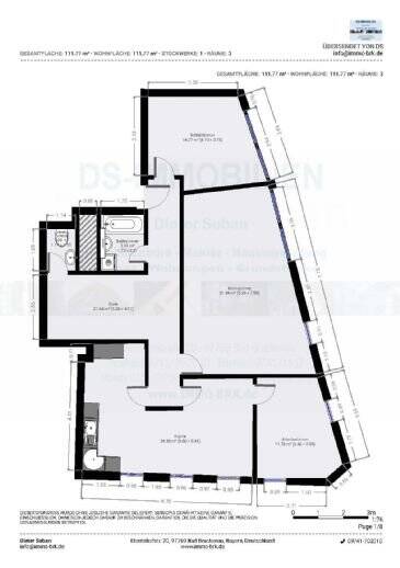 Etagenwohnung Bad Brückenau - 3 Zimmer, 111 m&sup2;, 690&euro; | Angebot:26733234