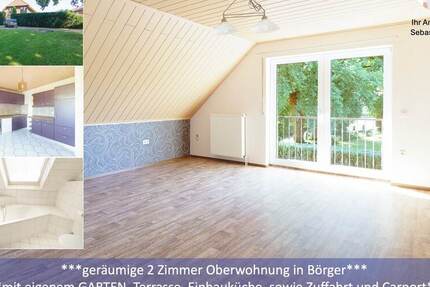 ***geräumige 2 Zimmer Oberwohnung mit EBK in Börger*** mit eigenem Garten, Terrasse, sowie Zufahrt und Carport 2 zimmer