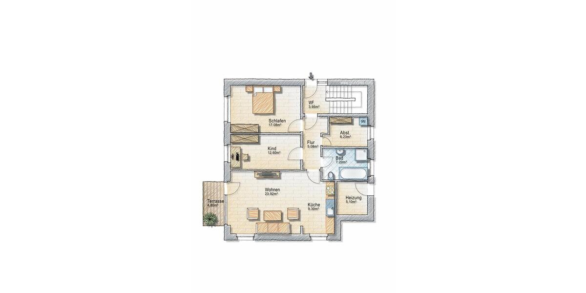 Erdgeschoßwohnung Wienhausen - 3 Zimmer, 82 m&sup2;, 990&euro; | Angebot:26601585