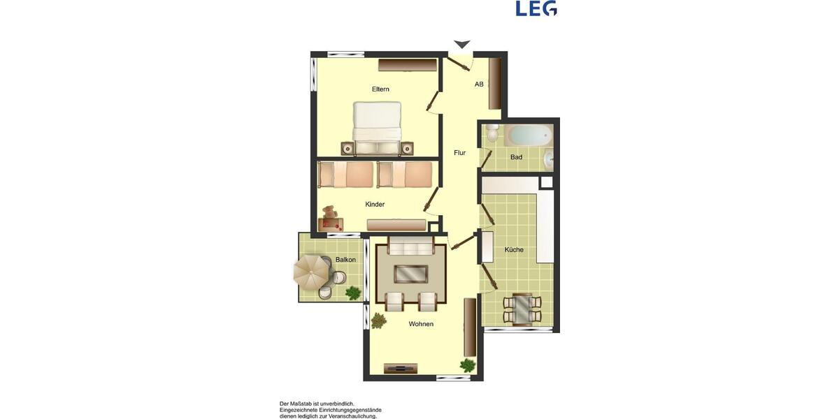 Erdgeschoßwohnung Monheim am Rhein - 3 Zimmer, 70 m&sup2;, 809&euro; | Angebot:26568681