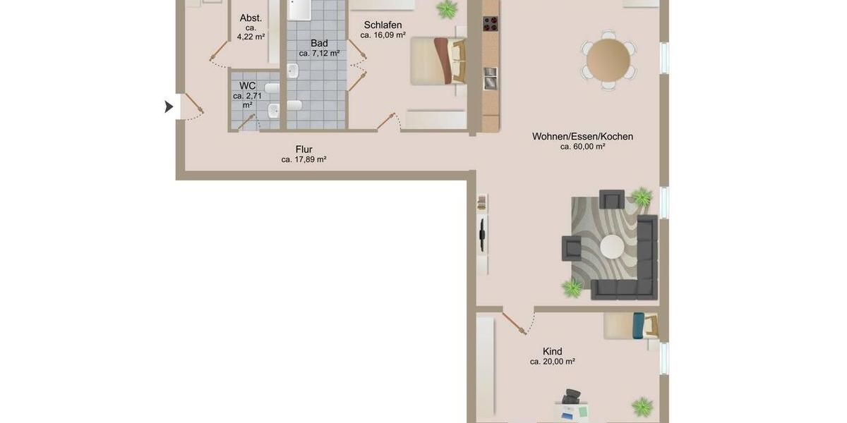 Etagenwohnung Muldestausee - 3 Zimmer, 129 m&sup2;, 1.419&euro; | Angebot:26544749