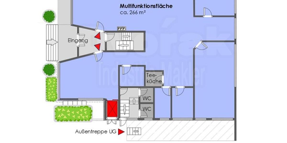 Büro-Multifunktionsfläche ca. 266 m² mit Lager-Werkstattfläche ca. 242 m² zimmer